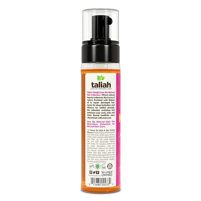 Taliah Waajid Love My Natural Hair Honey Set & Style Styling Mousse 8oz