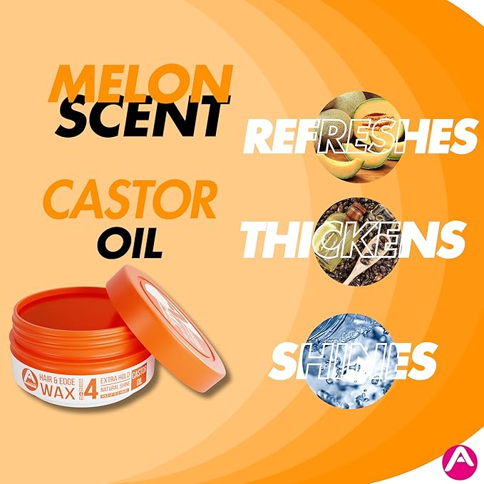 Allored Professional Castor Oil Hair Edge Styling Wax Strong - Hold Gummy Wax 150ml