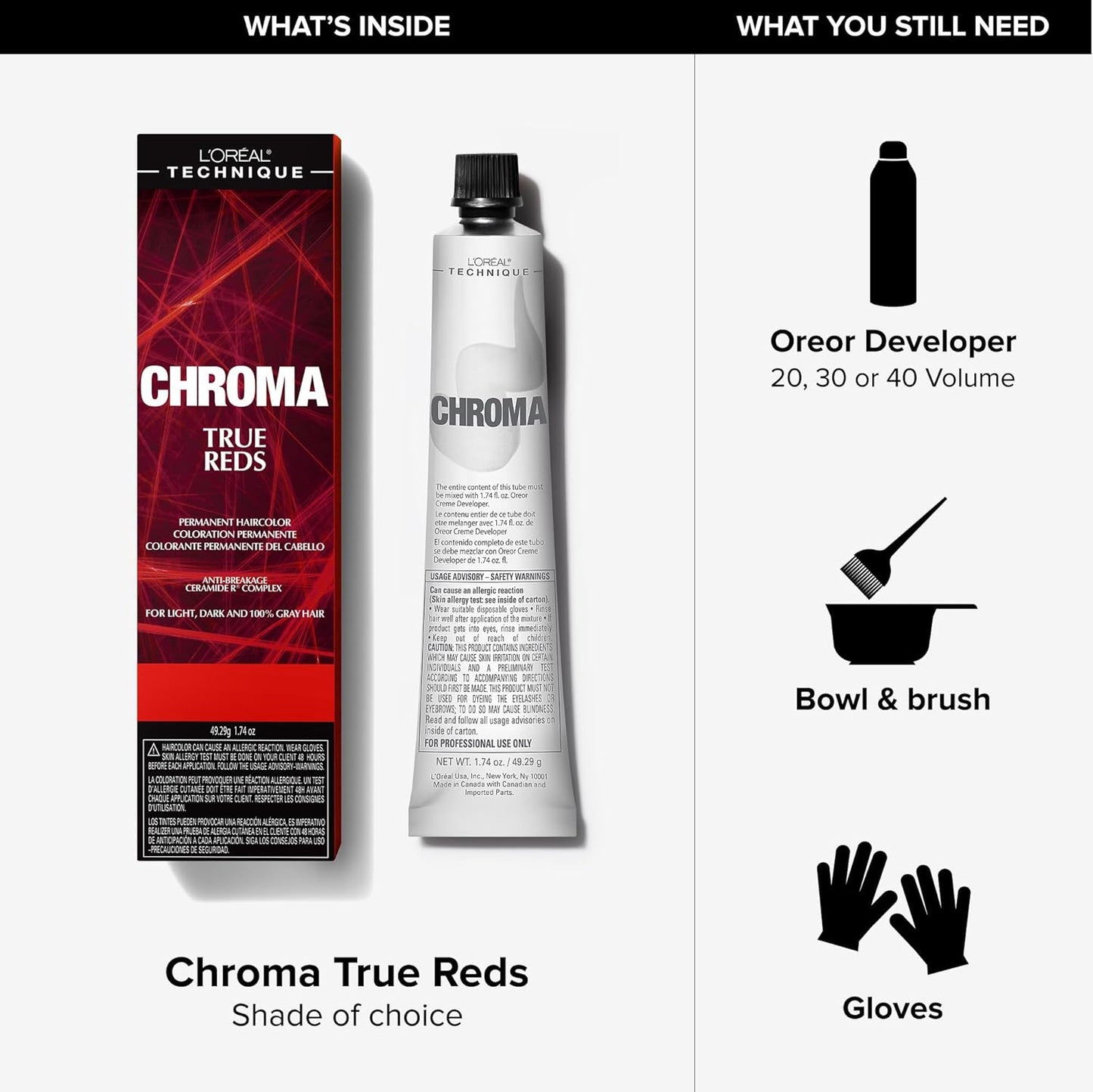 Loreal Paris Chroma True Reds Hair Color 1.74 Oz