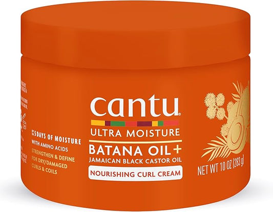 Cantu Ultra Moisture Nourishing Curling Cream with Batana Oil + Jamaican Black Castor Oil 10oz