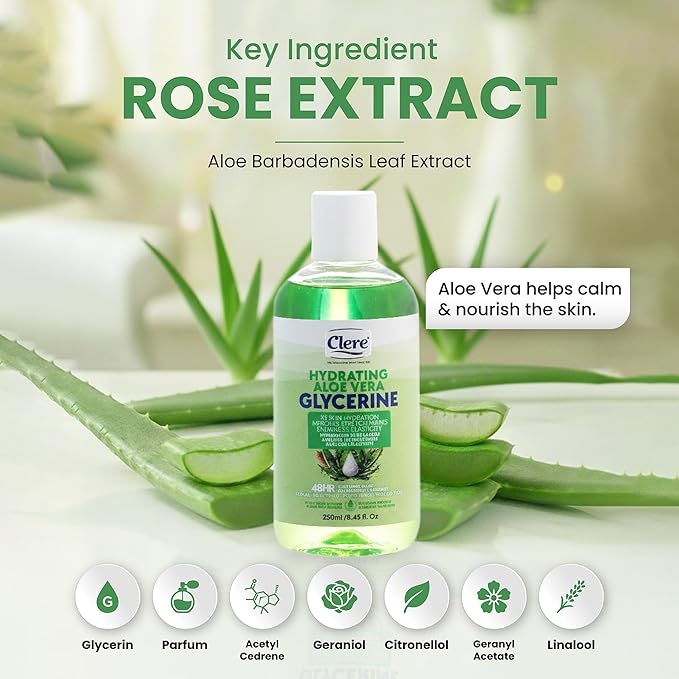 Clere Hydrating Aloe Vera Glycerine 250ml