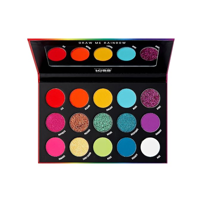 KISS NEW YORK Professional Shadow Palette - Draw Me A Rainbow