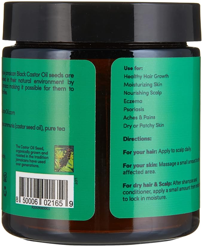 Sunny Isle Jamaican Black Castor Oil Pure Butter infused with Tea Tree Oil 4oz