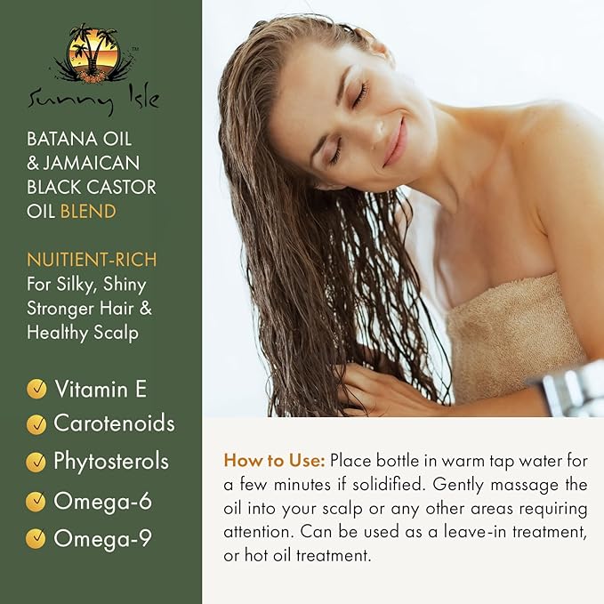 Sunny Isle Batana Oil Infused with Jamaican Black Castor Oil 4oz
