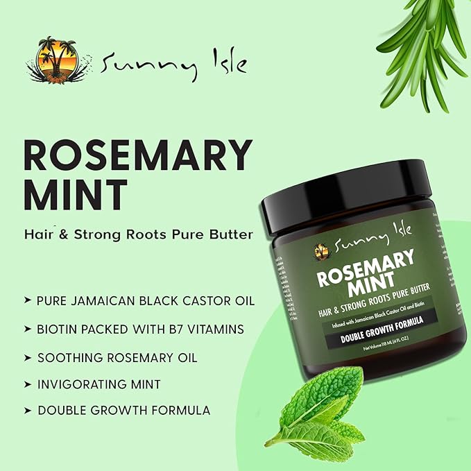 Sunny Isle Rosemary Mint Hair and Strong Roots Butter 4oz | CC Hair & Beauty UK