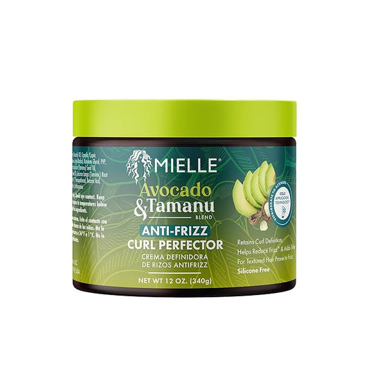 Mielle Organics Avocado & Tamanu Anti-Frizz Curl Cream For Textured Hair 12Oz