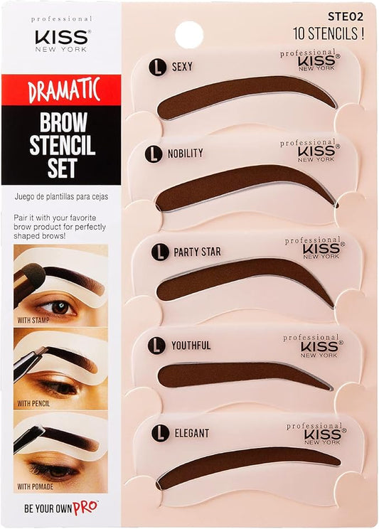 Kiss New York Dramatic Brow Stencil Set | Shop at CC Hair & Beauty UK