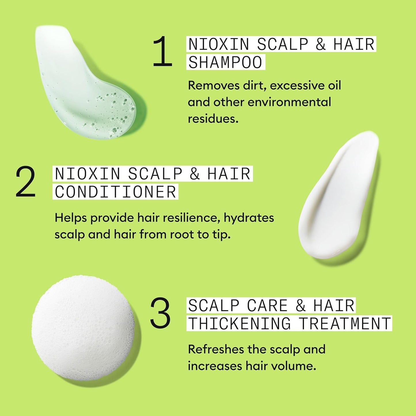 Nioxin System 2 - Hair Thickening System For Natural Hair with Progressed Thinning Kit