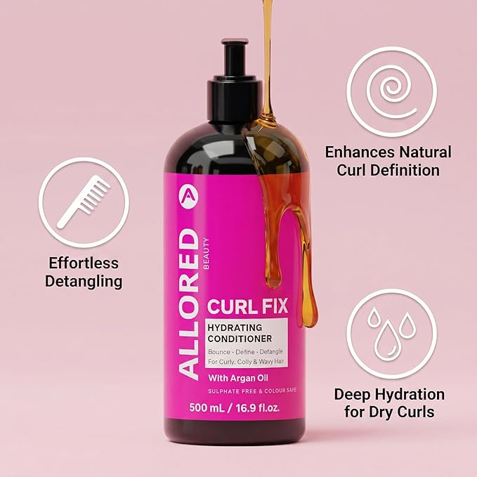 Allored Beauty Curlfix Hydrating Conditioner With Argan Oil 500ml