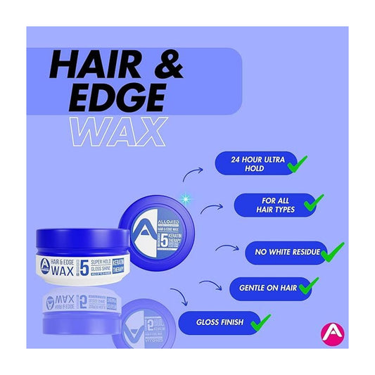 Allored Professional Keratin Therapy Hair Edge Styling & Strong Hold Gummy Wax 150ml - view 2