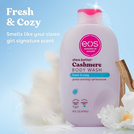 eos Cashmere Body Wash Fresh & Cosy Moisturising Shower Gel 16Oz