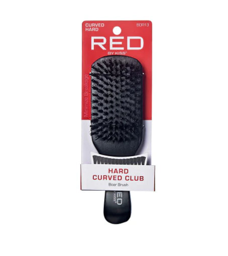 Red By Kiss Professional Hard Curved Club Boar Bristle Brush