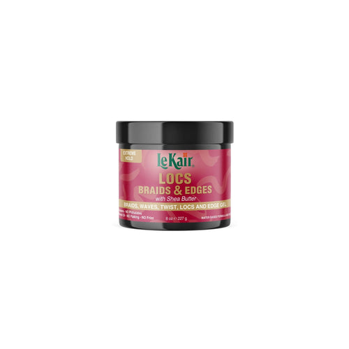 LeKair Extreme Hold Shea Butter Locs Braids & Edges Gel 8oz