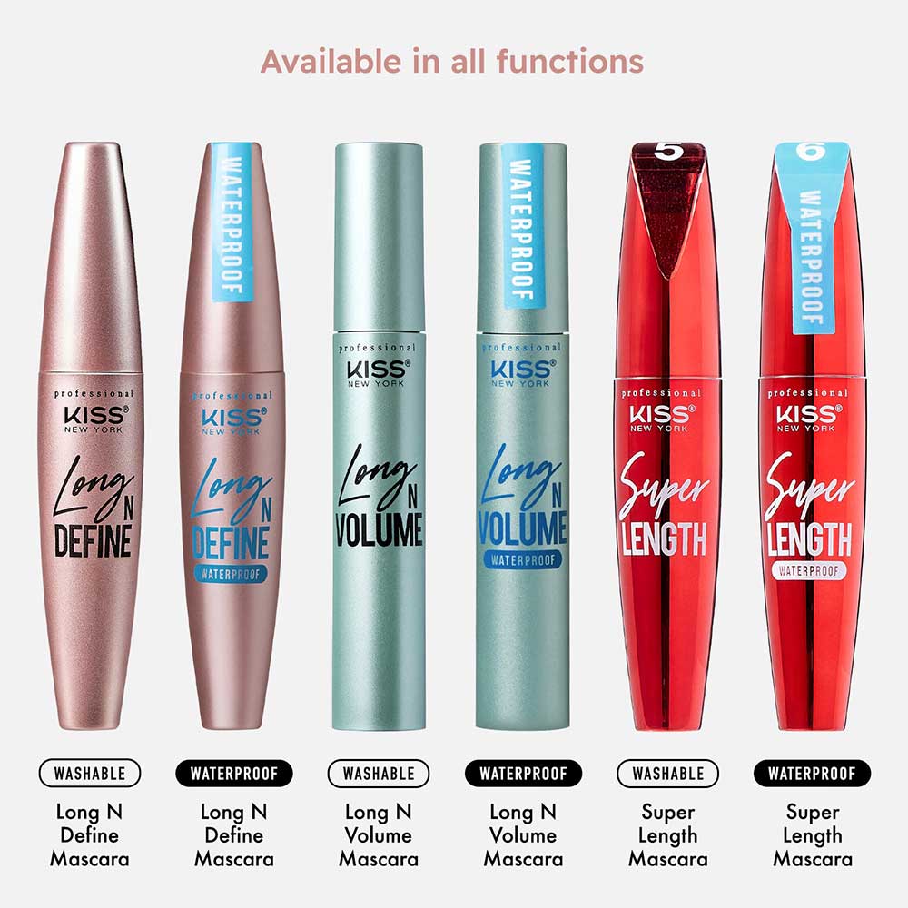 Kiss New York Professional Washable & Waterproof Long N Define Mascara