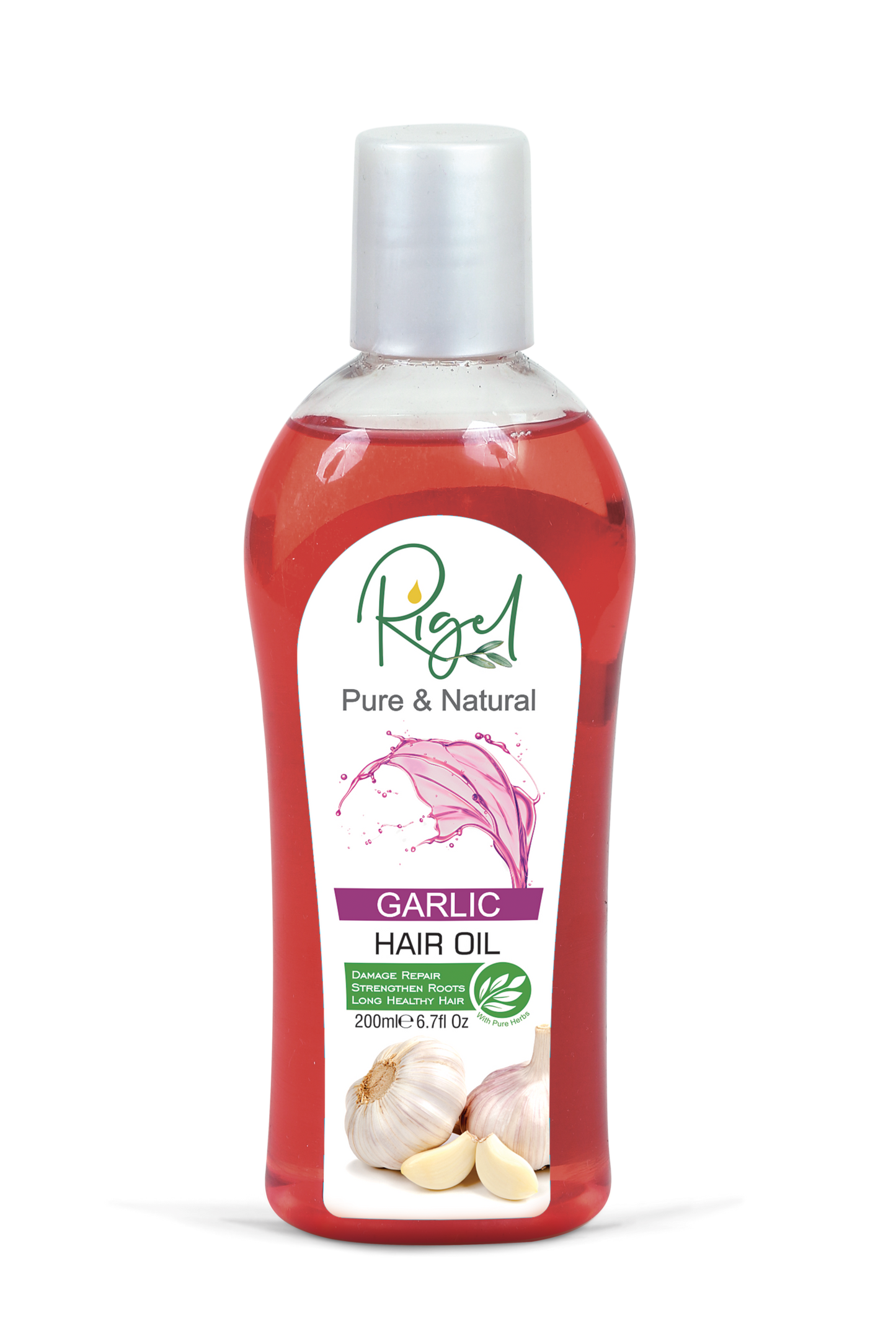 RIGEL - Pure & Natural GARLIC Hair Oil - Damage Repair Strengthen Roots - 200ml