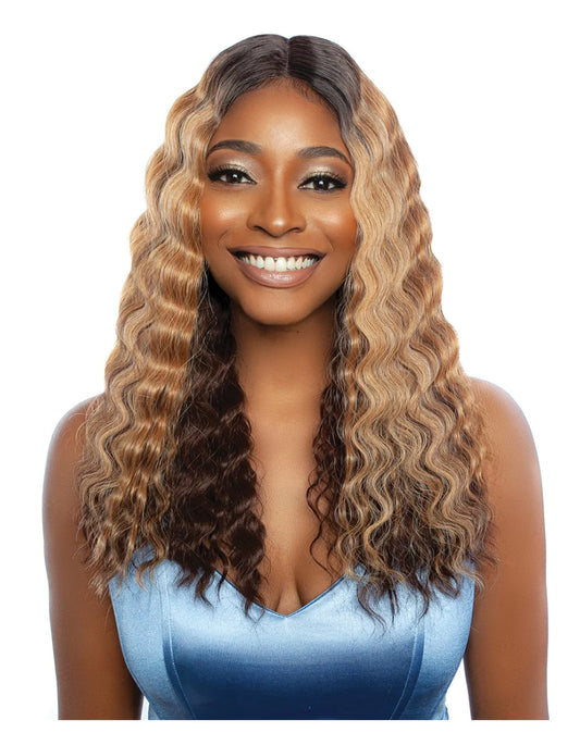 Mane Concept Melanin Queen 4" Deep Part HD Lace Wigs - MLCP207 Sasha Crimp