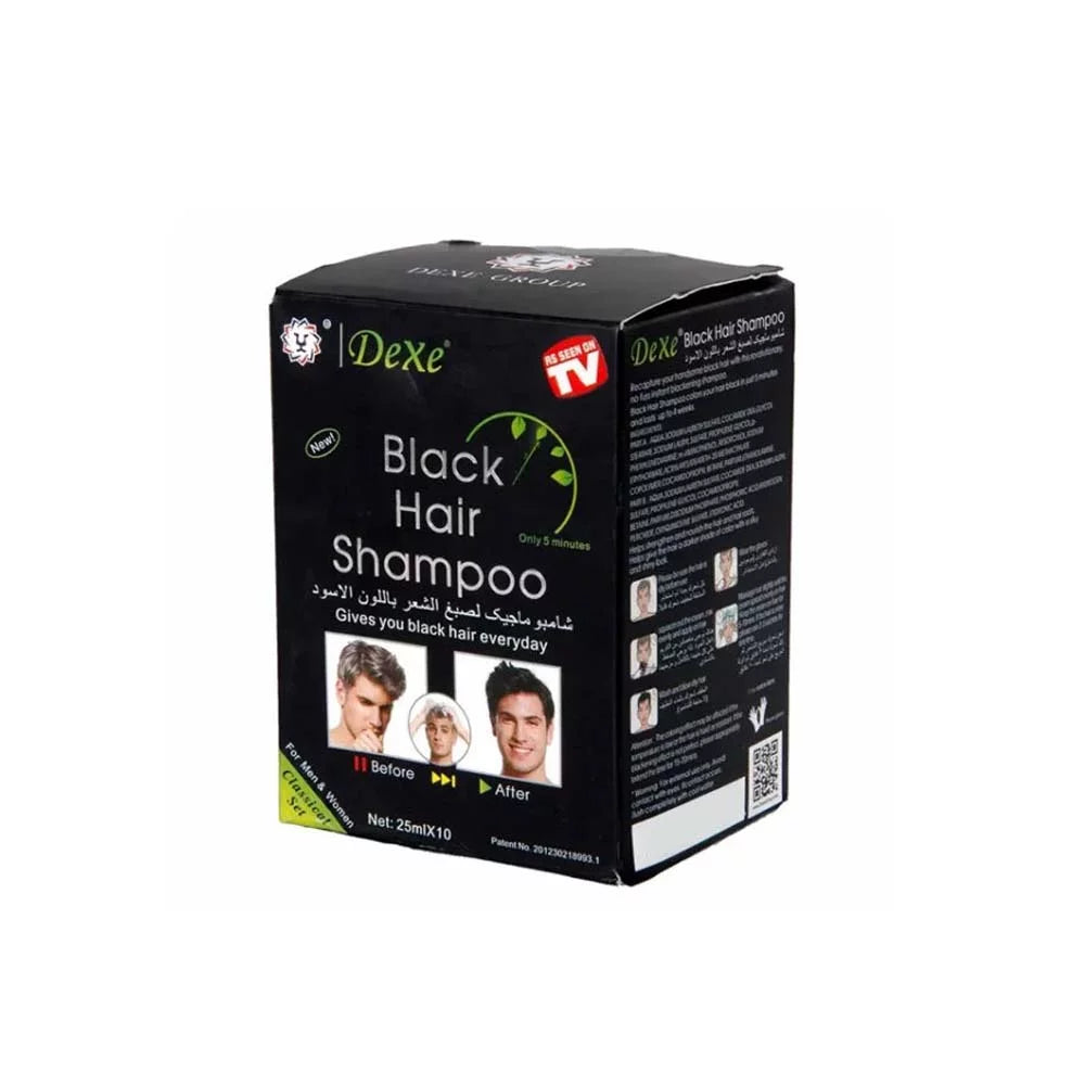 Dexe Black Hair Shampoo Instant Hair Dye For Men & Women-Black Color