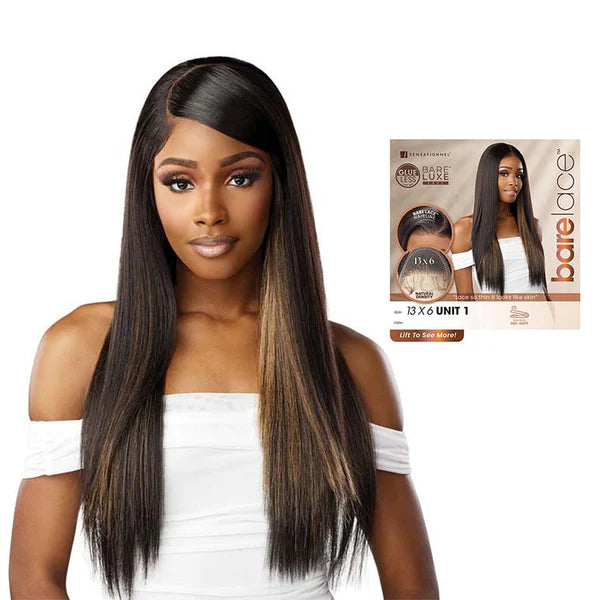 Bare Lace Glueless Synthetic Extra Transparent Luxe 13X6 Lace Front Wig - 13X6 UNIT 1