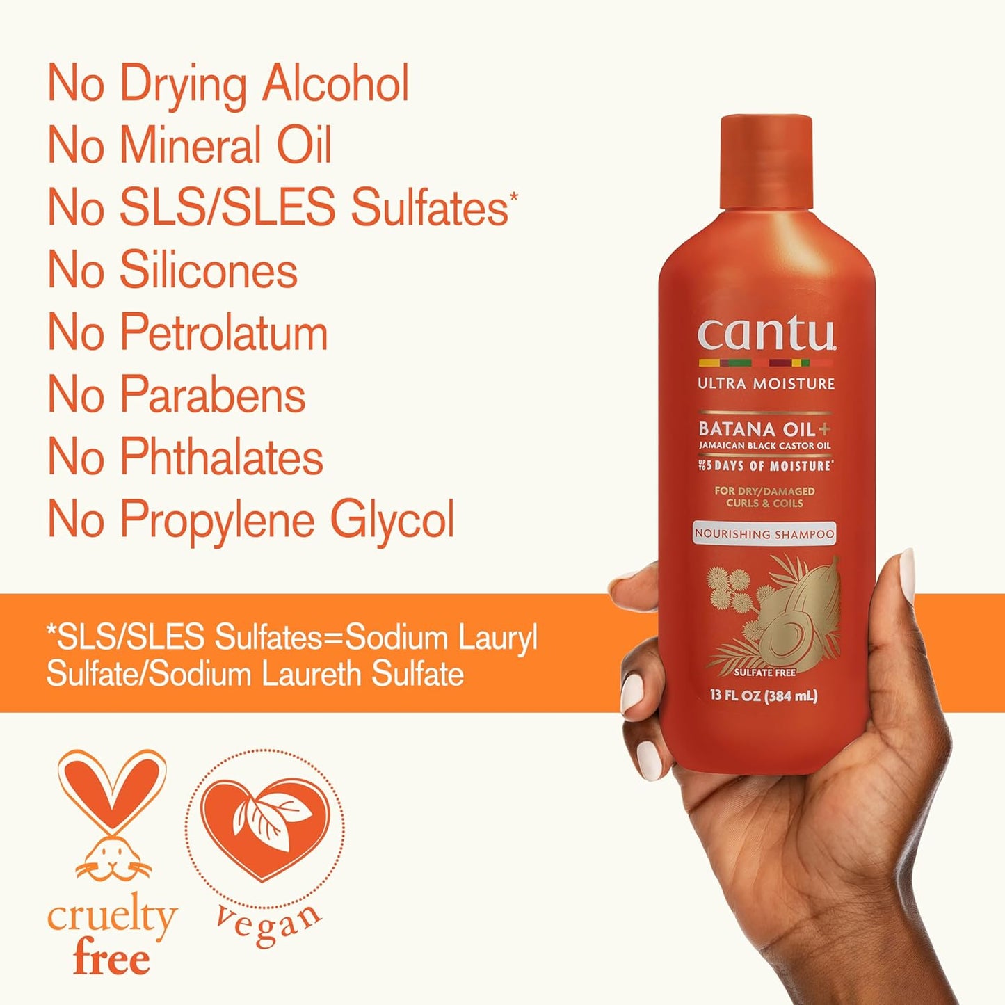 Cantu Ultra Moisture Nourishing Shampoo with Batana Oil 384ml
