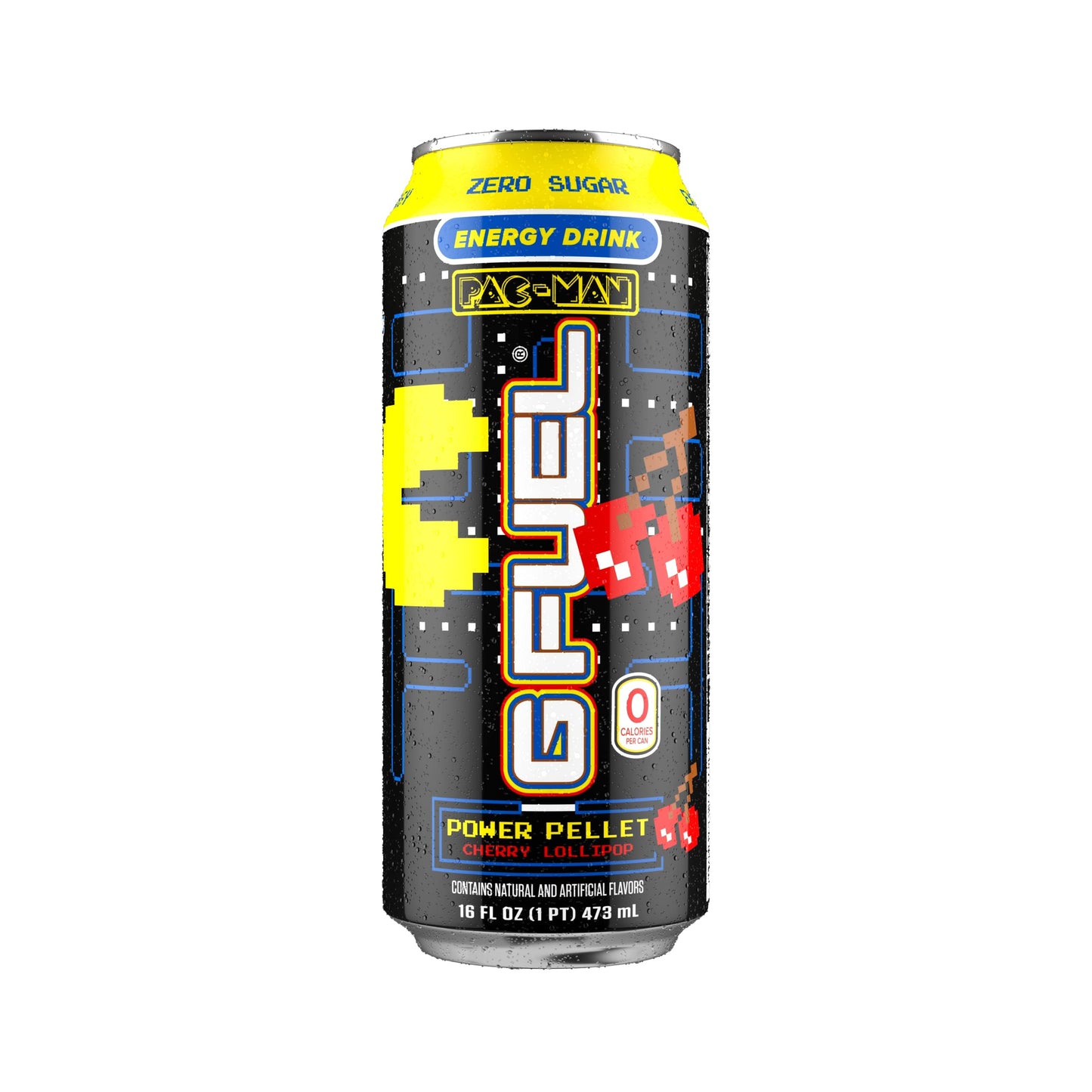 G Fuel Pac-Man Power Pellet Cherry Lollipop Energy Drink 473ml