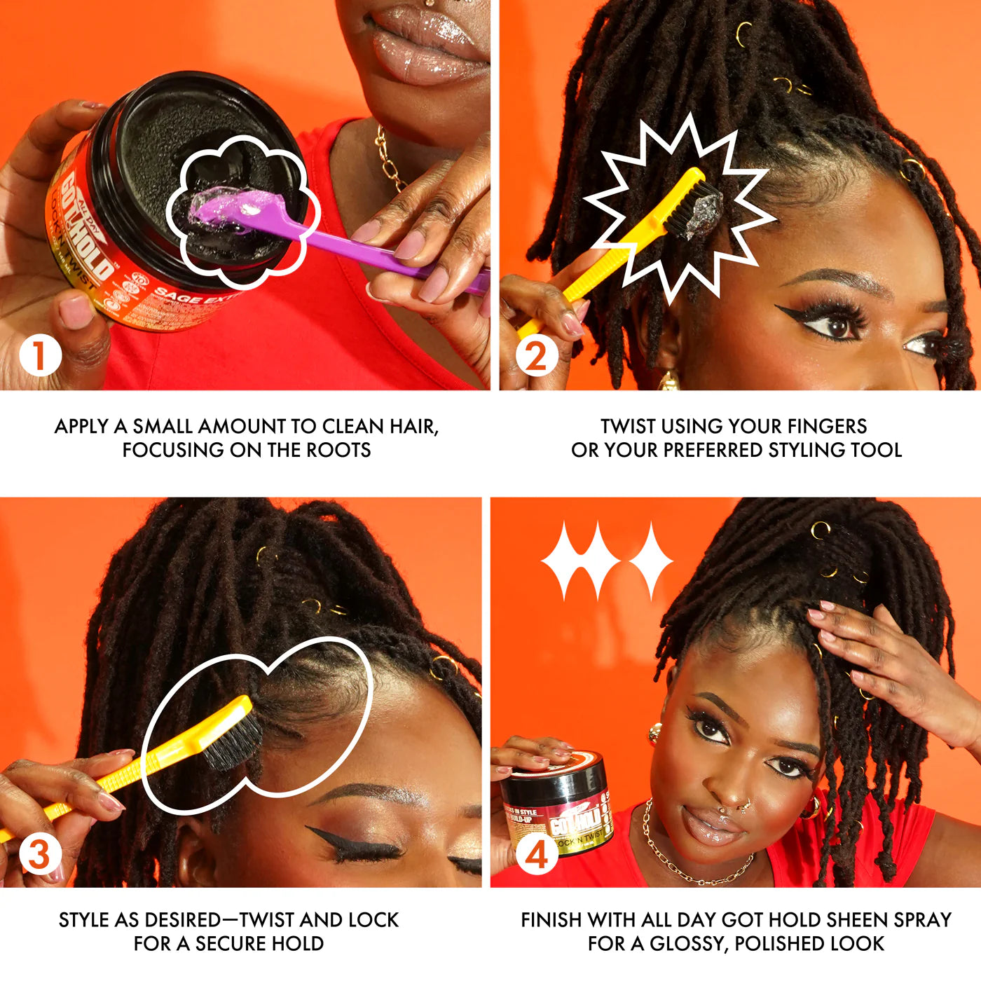 All Day Got Hold Lock'n Twist Maximum Hold 296Ml