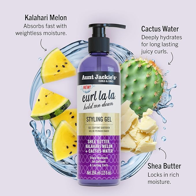 Aunt Jackie's Curls & Coils Curl La La Hold Me Down Styling Gel 12oz