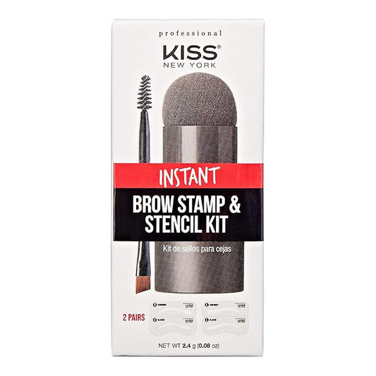 Kiss New York Instant Brow Stamp and Stencil Kit Powder Stamp Eyebrow Shaping Kit