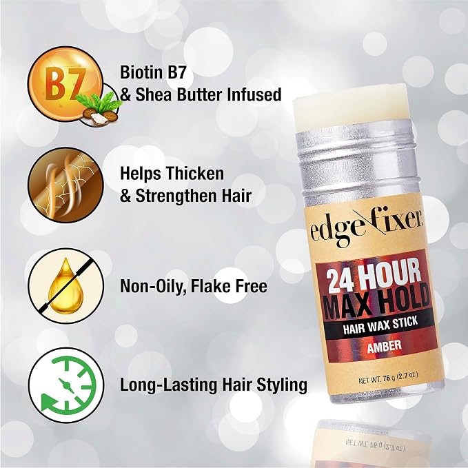 Red By Kiss Hair Wax Stick 24HR Max Hold Edge Fixer Edge Control Pomade 2.7 oz