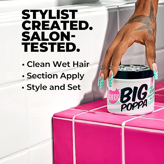 The Doux Big Poppa Defining Hair Gel for All Curl Types 16oz