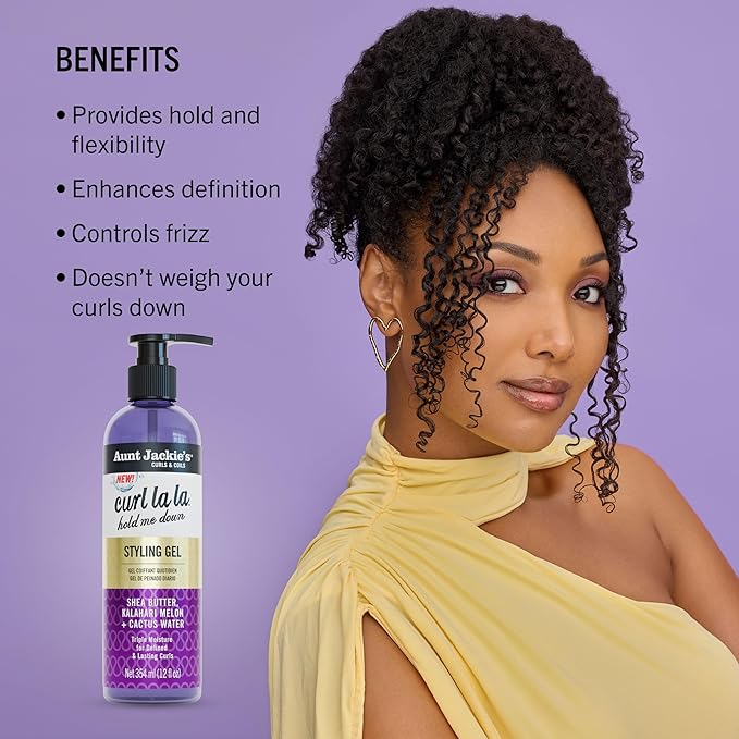 Aunt Jackie's Curls & Coils Curl La La Hold Me Down Styling Gel 12oz