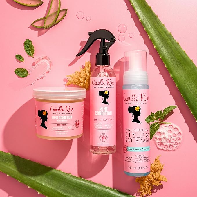 Camille Rose Style & Set Foam Mint Condition Styling Mousse 8oz