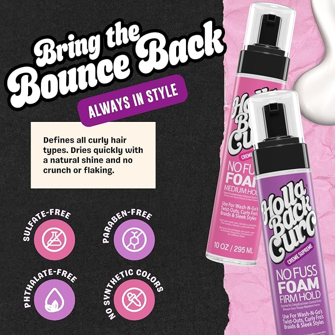 Holla Back Curl No Fuss Firm Hold Foam 10 fl oz