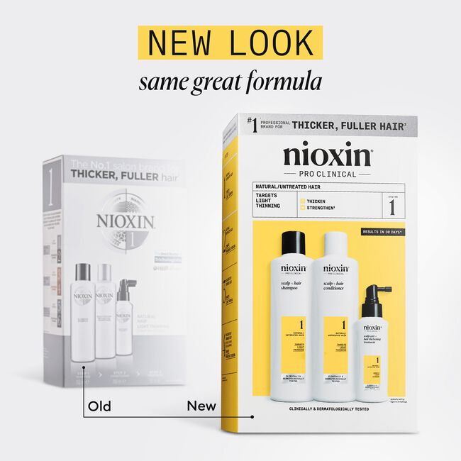 Nioxin Pro Clinical System Trial Kit 1, Cleanser, Scalp Therapy, Scalp Treatment