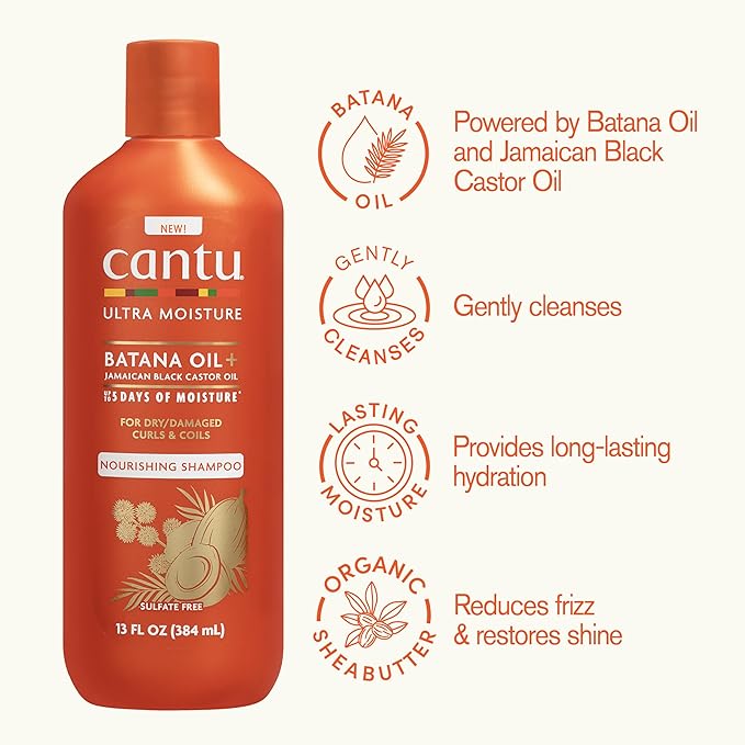 Cantu Ultra Moisture Nourishing Shampoo with Batana Oil 384ml