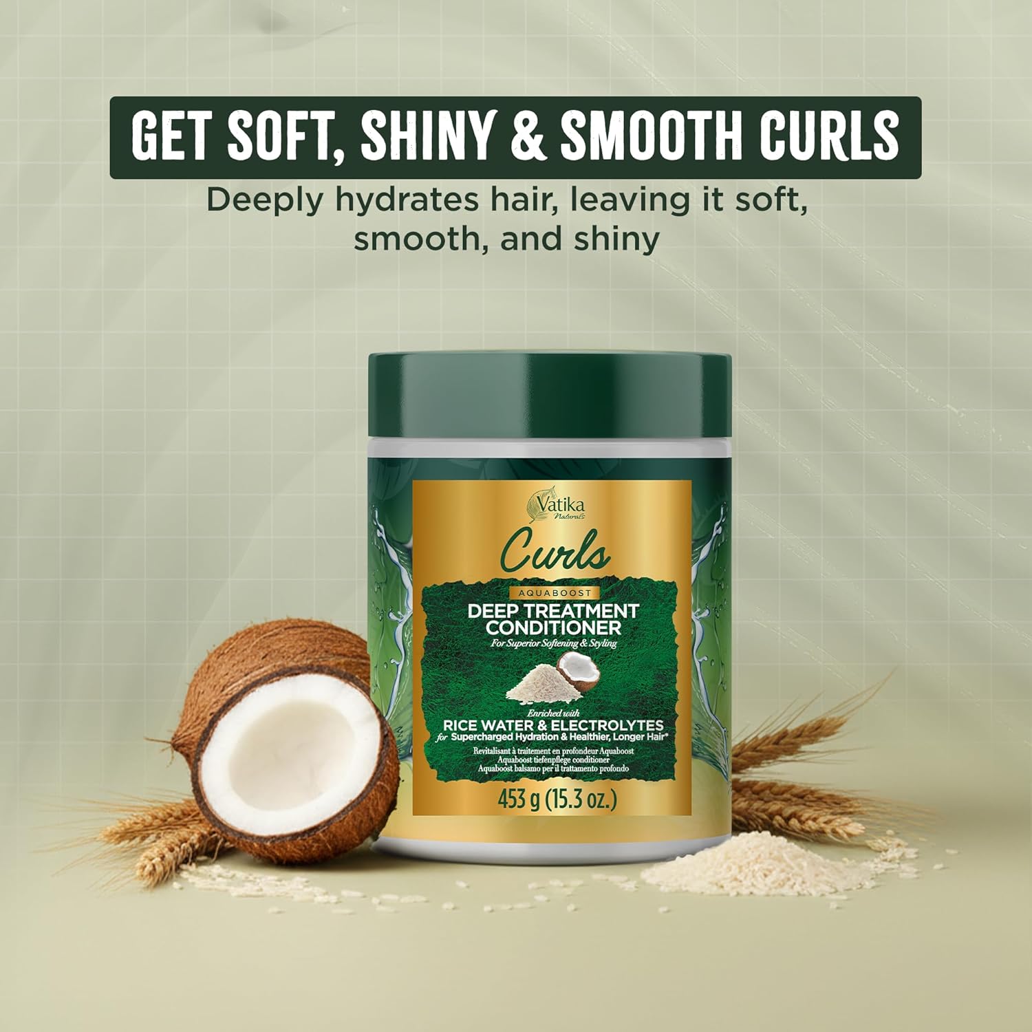 Vatika Naturals Curls AQUABOOST Deep Treatment Conditioner 15.3 oz | CC Hair & Beauty UK