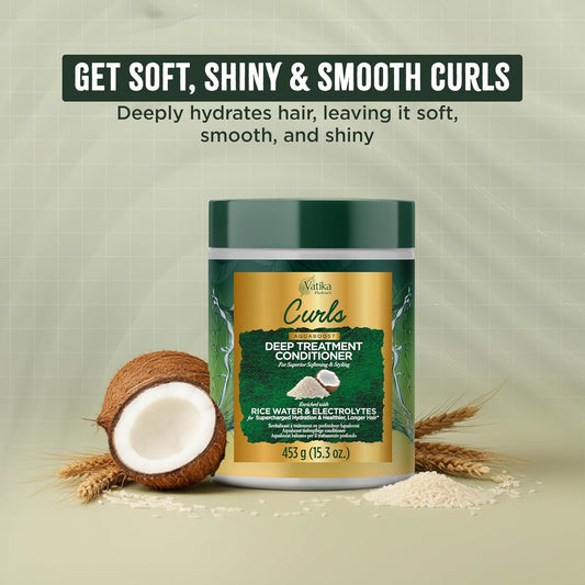 Vatika Naturals Curls AQUABOOST Deep Treatment Conditioner 15.3 oz | CC Hair & Beauty UK