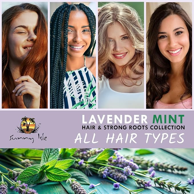 Sunny Isle Lavender Mint Hair & Strong Roots Intensive Repair Masque 16 oz