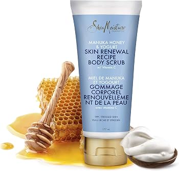 SheaMoisture Skin Renewal Recipe Manuka Honey & Yogurt Body Scrub 6Oz