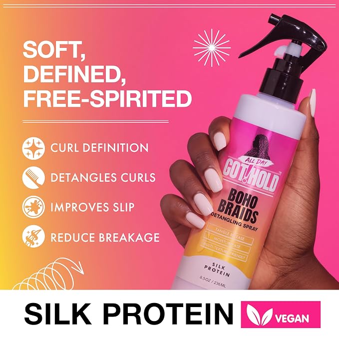 All Day Got Hold Boho Braids Leave In Detangling Spray 8.5oz