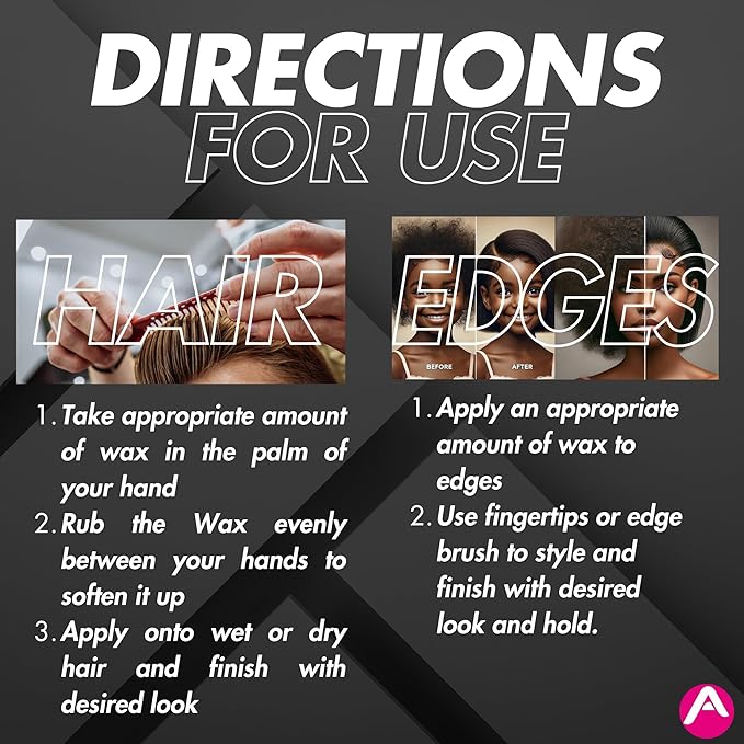 Allored Professional Biotin Therapy Hair Edge Styling Wax - Strong Hold Gummy Wax 150ml