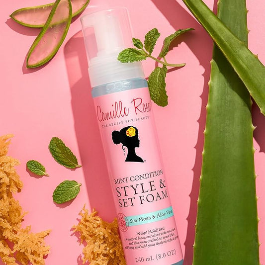 Camille Rose Style & Set Foam Mint Condition Styling Mousse 8oz