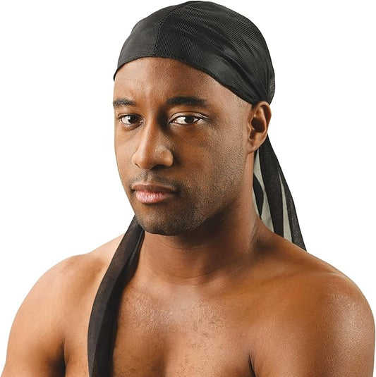 Titan Satin Durag – Ultra Stretch Silky Durag with Extra Long Tail