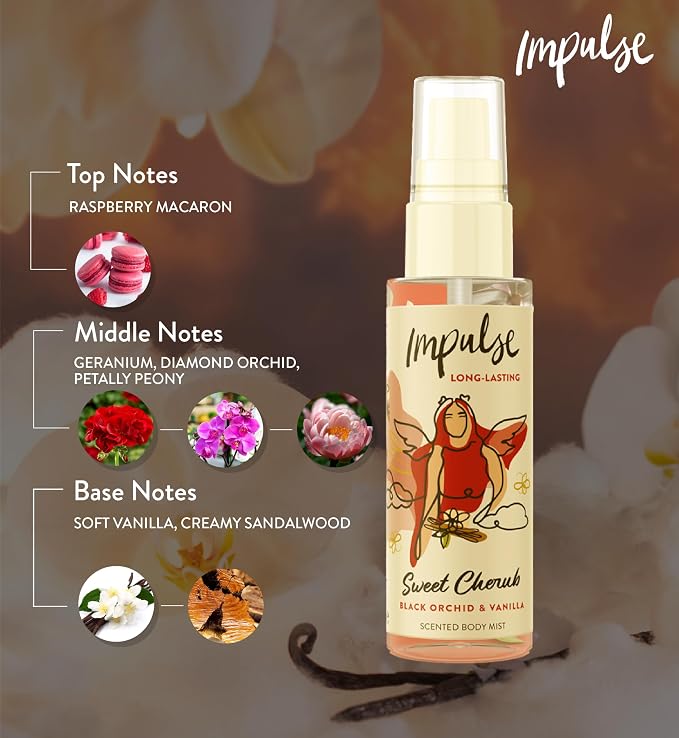 Impulse Sweet Cherub Orchid & Vanilla Body Mist 100ml