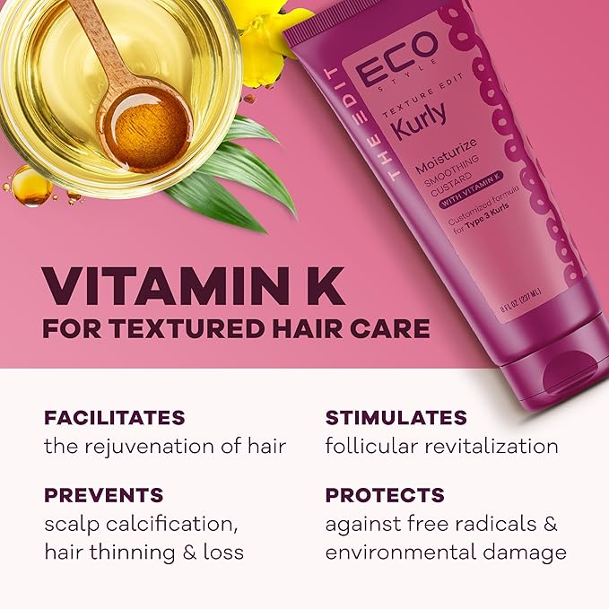eco style ECO Style Texture Edit  Kurly Moisturize Smoothing Cream for Type 3 curly hair 8oz | CC Hair & Beauty Leeds