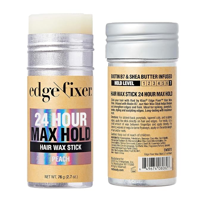 Red By Kiss Hair Wax Stick 24HR Max Hold Edge Fixer Edge Control Pomade 2.7 oz