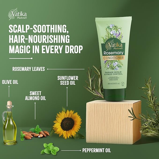 Vatika Rosemary Conditioner - Damage Repair & Frizz Control 280ml