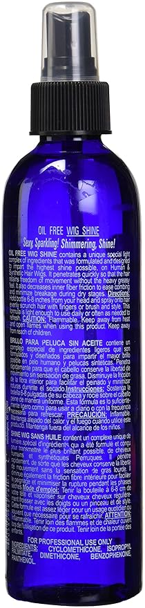 Oil-Free Wig Shine Spray, 8OZ