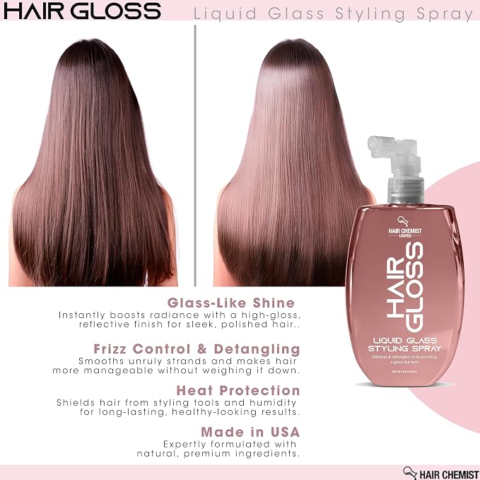 Hair Chemist Hair Gloss Liquid Glass Styling Spray 8 oz