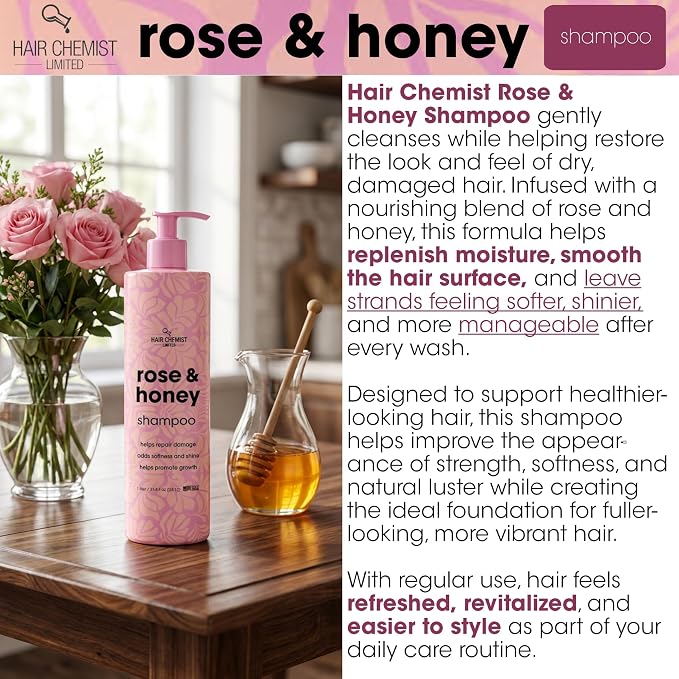 Hair Chemist Rose & Honey Shampoo 33.8 oz.
