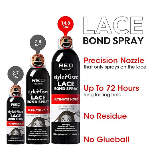 Red by Kiss Lace Bond Hold Spray Styler Fixer | CC Hair & Beauty UK